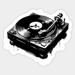 Vinyl Record Player Sticker